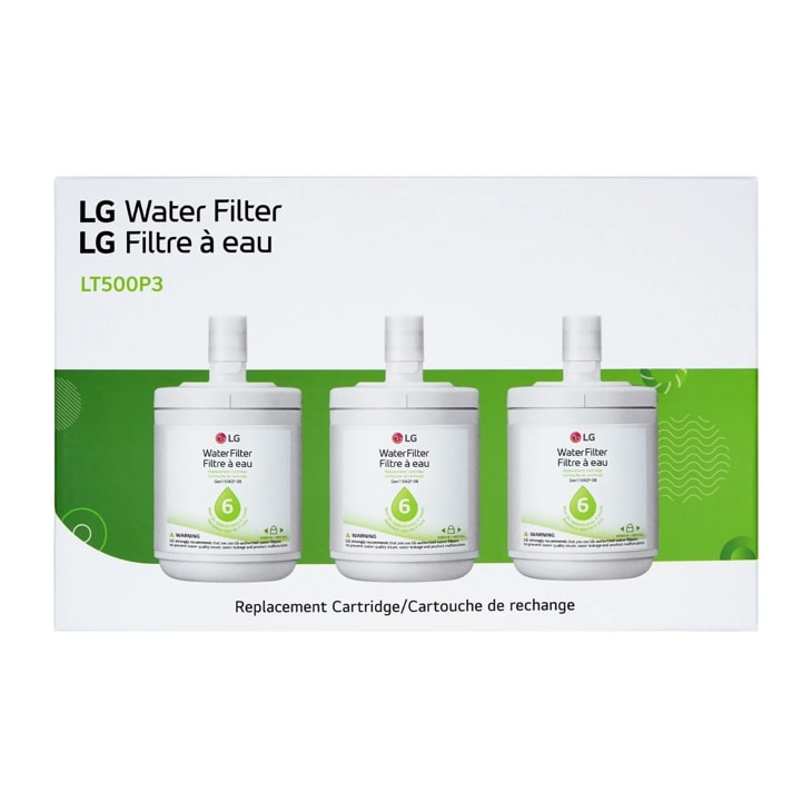 6 Month / 500 Gallon Capacity Replacement Refrigerator Water Filter 3-pack LT500P3
