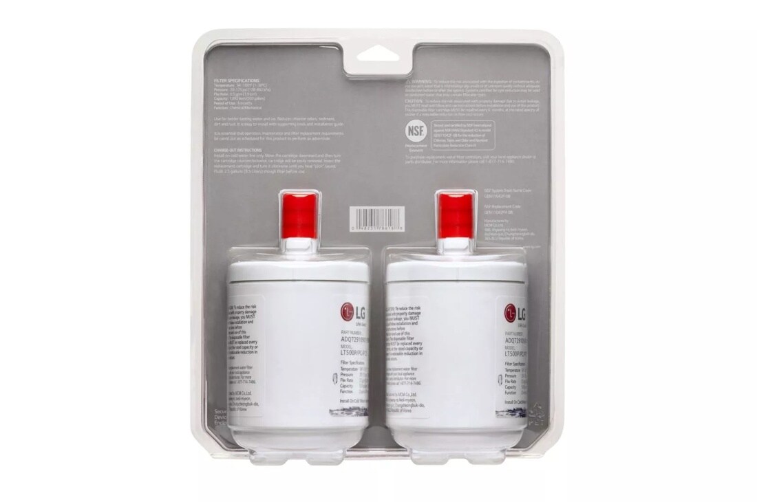 6 Month / 200 Gallon Capacity Replacement Refrigerator Water Filter (2 Pack) LT500PCS
