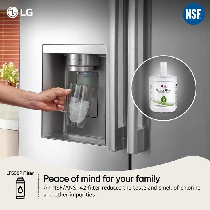 LG - 6 Month / 500 Gallon Capacity Replacement Refrigerator Water Filter (NSF42*) view 3