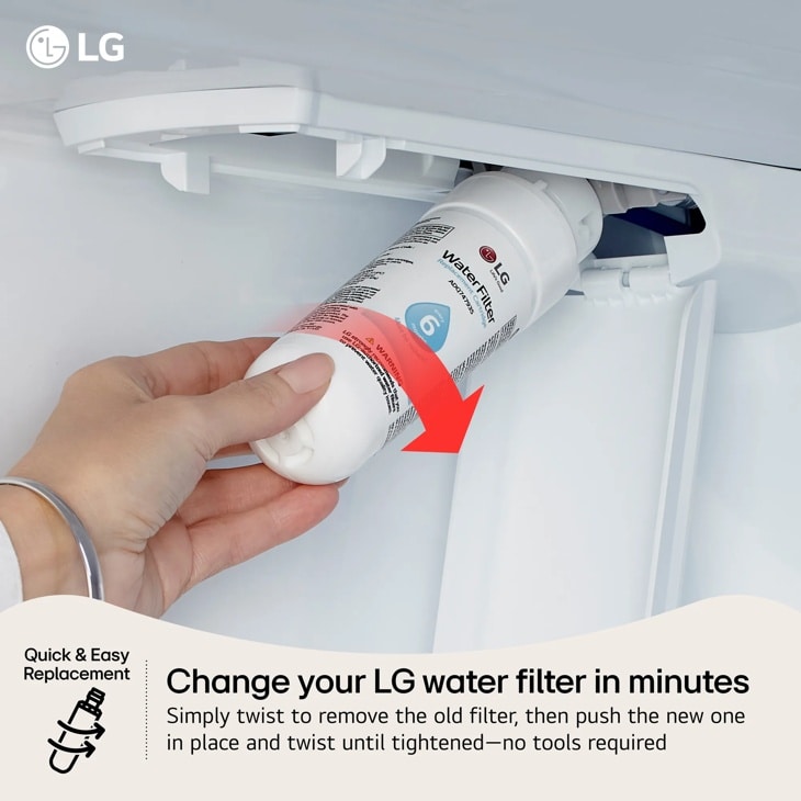 LG - 6 Month / 500 Gallon Capacity Replacement Refrigerator Water Filter (NSF42*) view 4