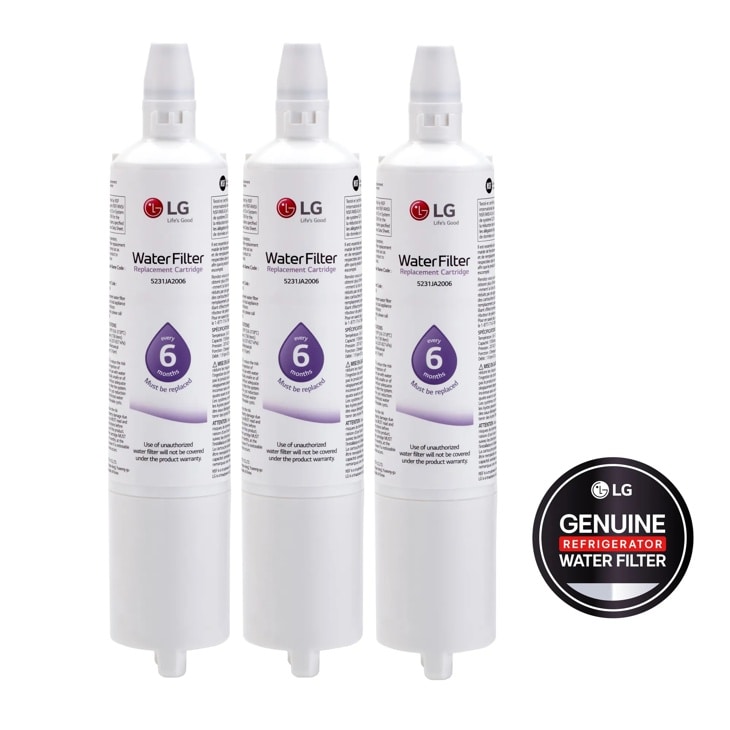 6 Month / 300 Gallon Capacity Replacement Refrigerator Water Filter 3-pack LT600P3