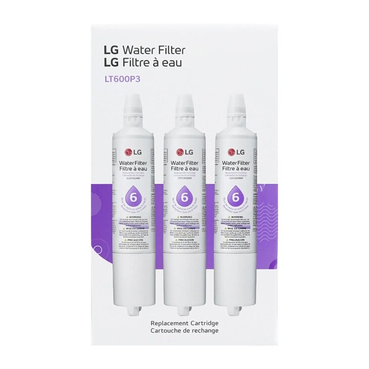 6 Month / 300 Gallon Capacity Replacement Refrigerator Water Filter 3-pack LT600P3