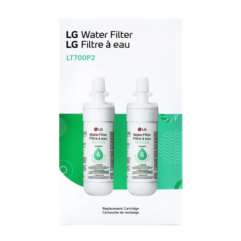 LG - 6 Month / 200 Gallon Capacity Replacement Refrigerator Water Filter 2-Pack (NSF42 and NSF53*) LT700P2