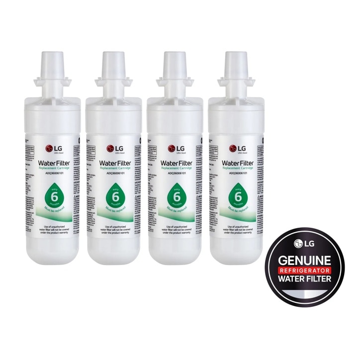 LG - 6 Month / 200 Gallon Capacity Replacement Refrigerator Water Filter 4-Pack LT700P4