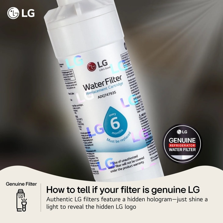 LG - 6 month / 200 Gallon Capacity Replacement Refrigerator Water Filter (NSF42 and NSF53*) LT800P