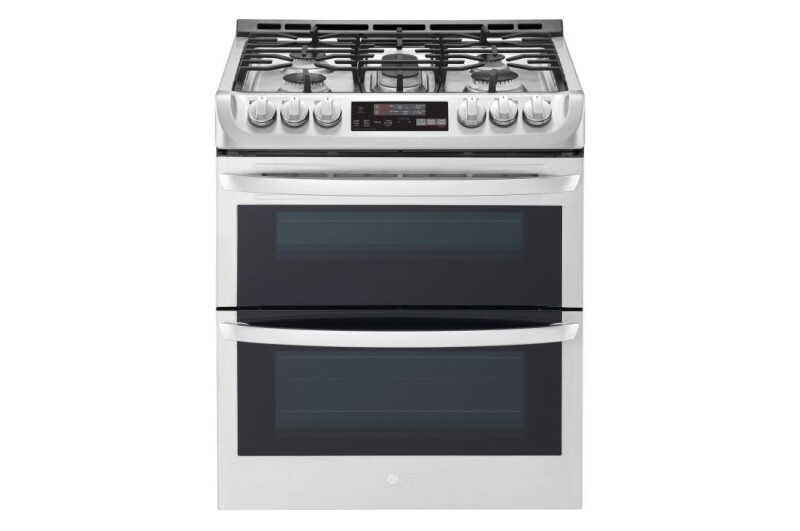 LG 6.9 cu. ft. Smart wi-fi Enabled Gas Double Oven Slide-In Range with ProBake Convection® and EasyClean® Stainless Steel LTG4715ST Picture 1