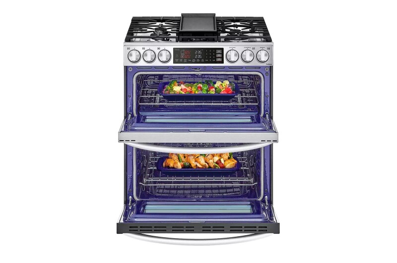 6.9 cu. ft. Smart Gas Double Oven Slide-in Range with InstaView®, ProBake® Convection, Air Fry, and Air Sous Vide view 6