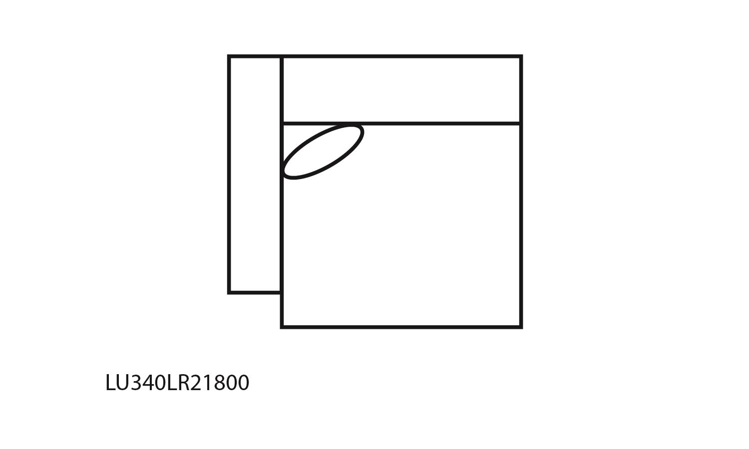 LU340 Luna Ravello Silver UP Laf Recliner LU340LR21800