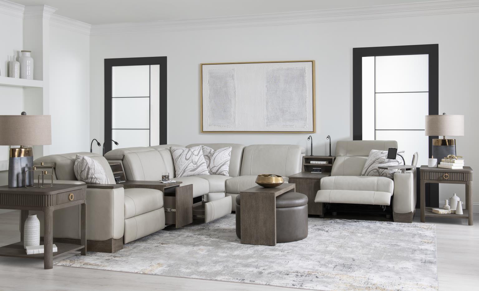 LU340 Luna Ravello Silver UP Laf Recliner LU340LR21800