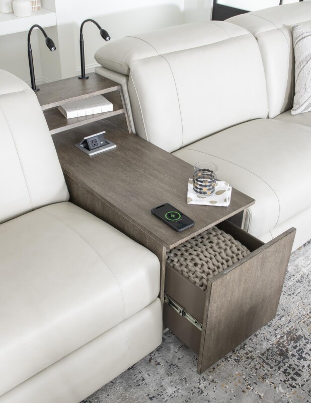 LU340 Luna Ravello Silver UP Wood Bookcase Console LU340WBC1800