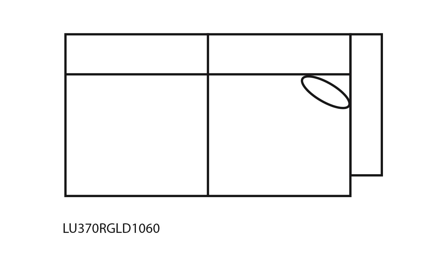 LU370 Fen Positano Fumo UP P1 Raf Loveseat With Ddt LU370RGLD1060
