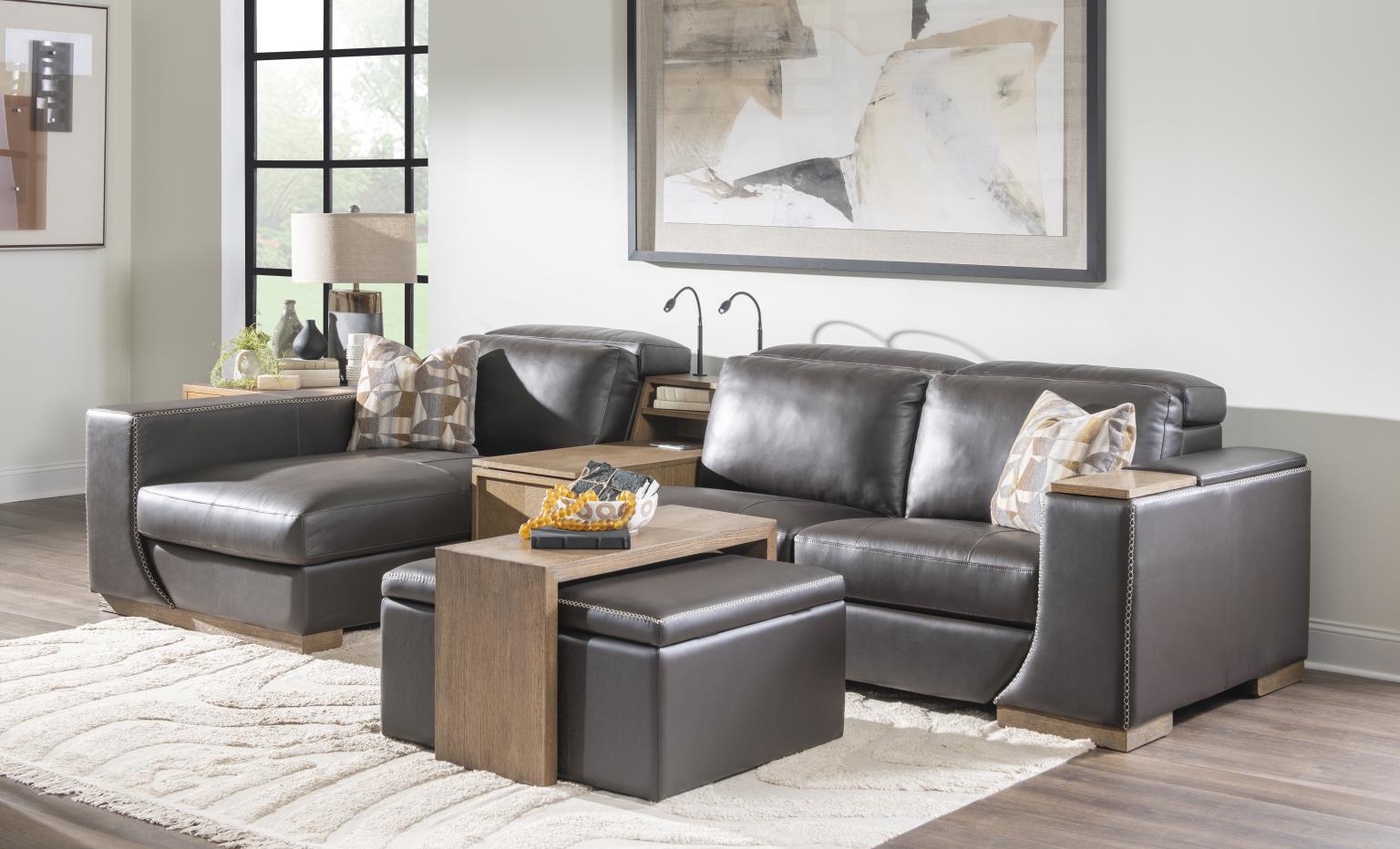 LU400 Sierra Verona Coffee UP Raf P2 Recliner With Storage Arm, Wood Swivel Top, Power Grommet, Ipad Holder, And, One 18 In Pillow LU400RR22000