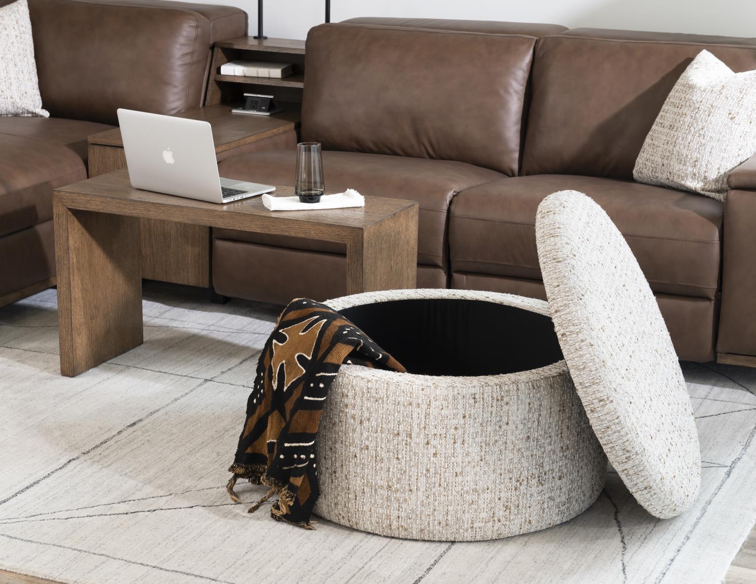 LU310 Solana Positano Clay Biscotti UP Storage Ottoman Mohave LU810OTW1000
