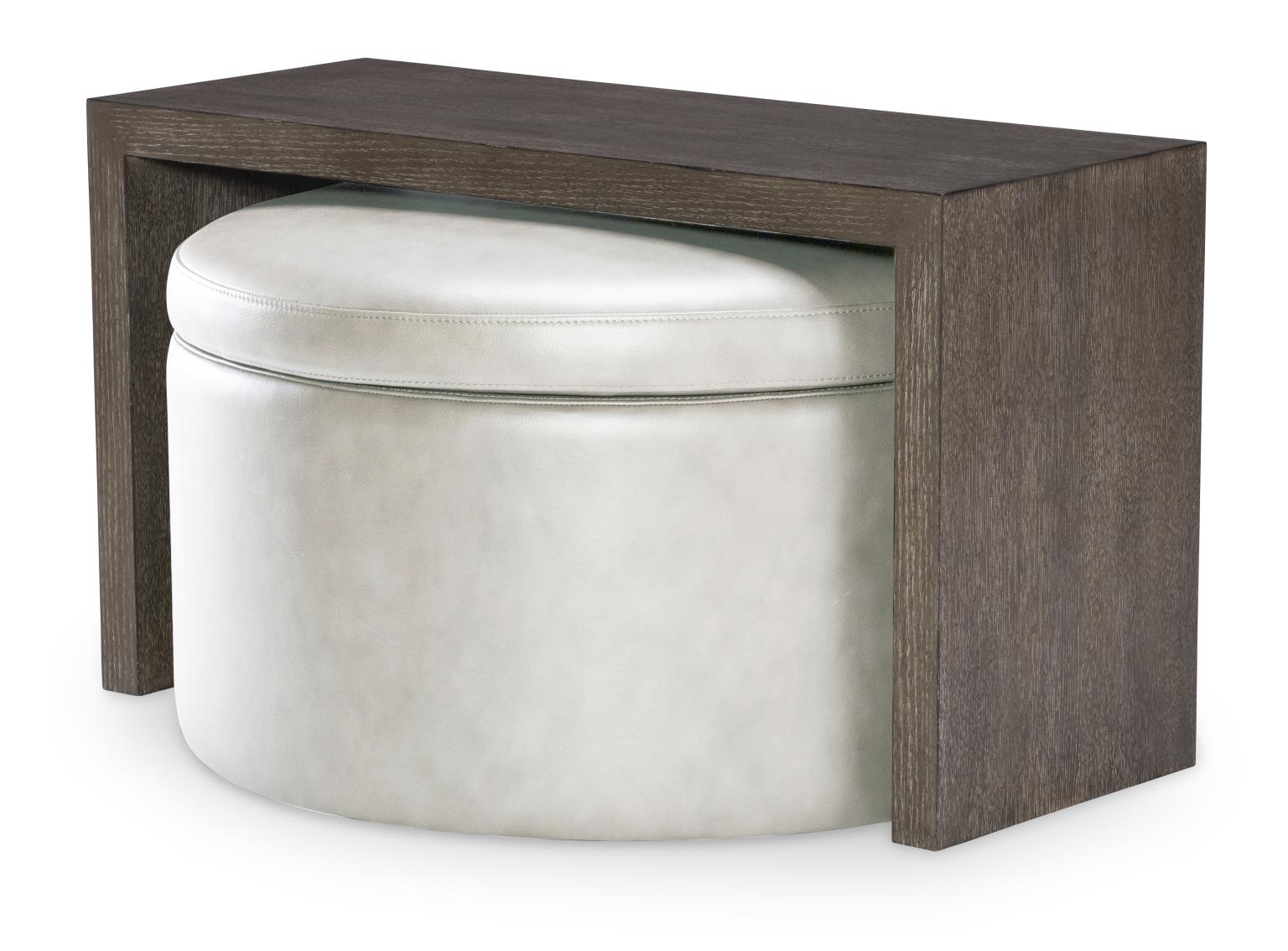 LU340 Luna Ravello Silver UP Swivel Ottoman On Casters LU820OTS1800