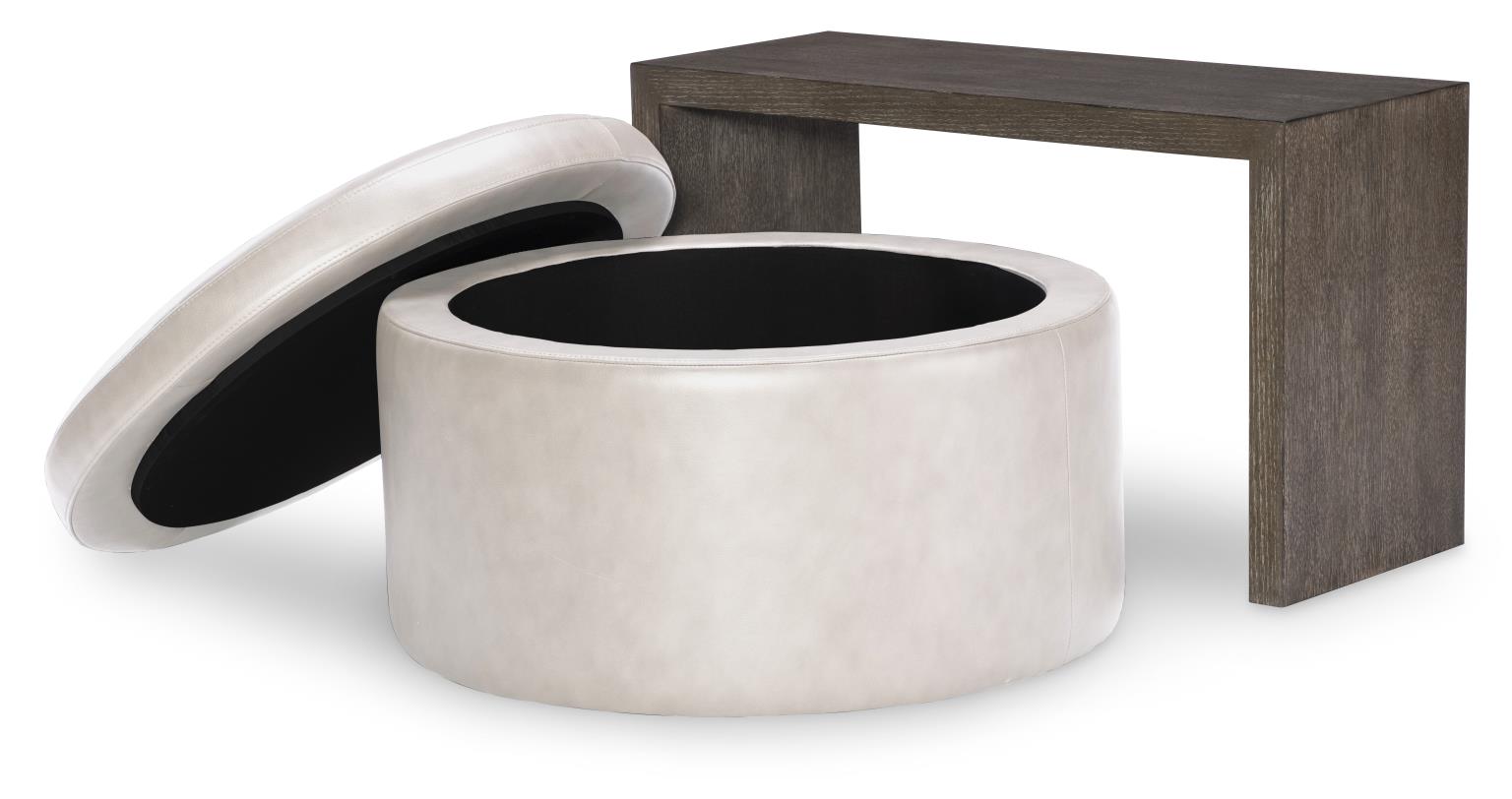 LU340 Luna Ravello Silver UP Swivel Ottoman On Casters LU820OTS1800