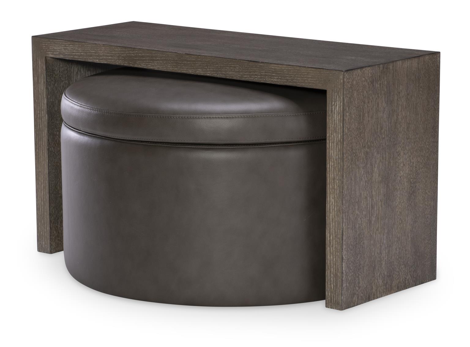 LU340 Luna Ravello Silver UP Swivel Ottoman On Casters LU820OTS1900