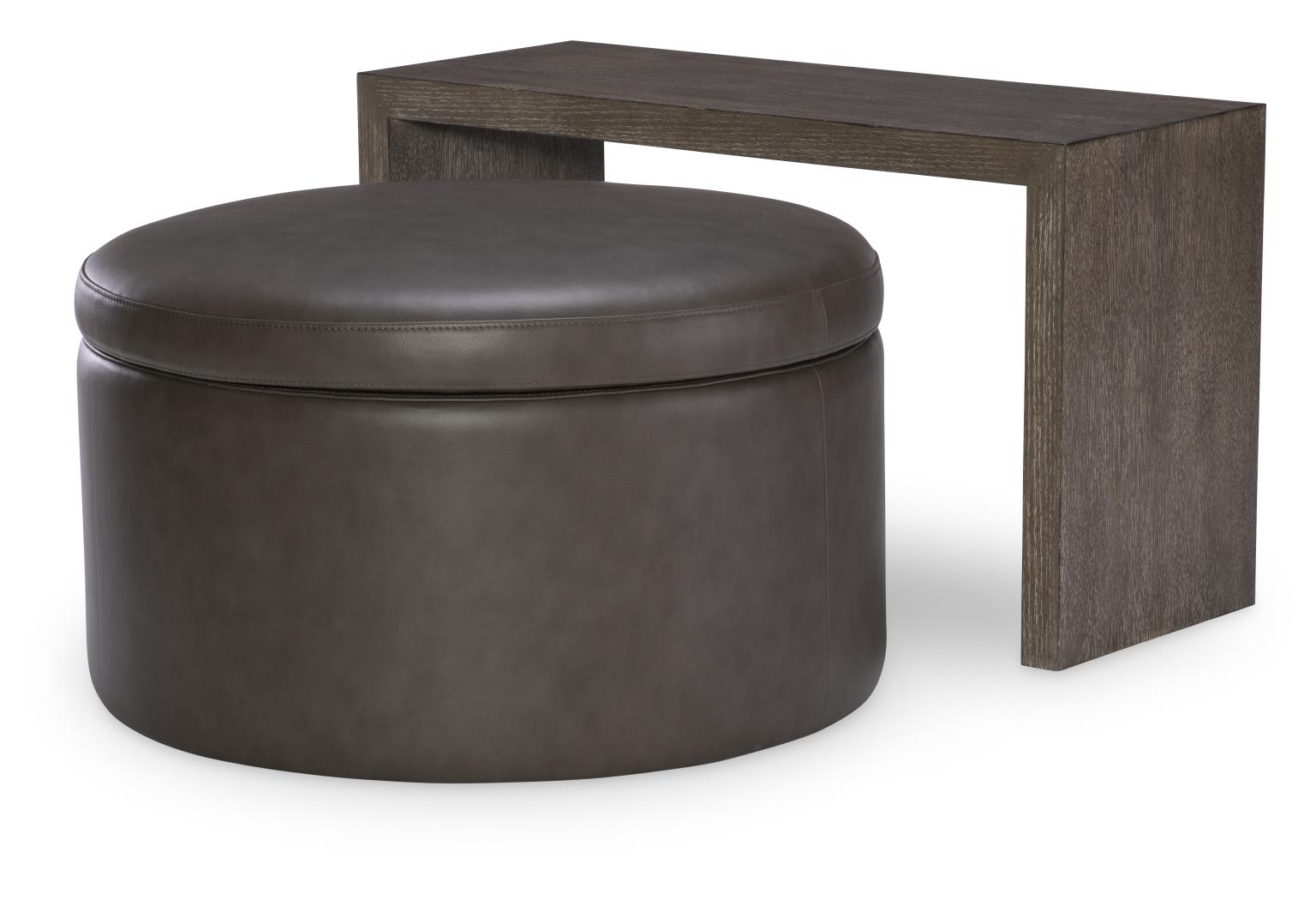 LU340 Luna Ravello Silver UP Swivel Ottoman On Casters LU820OTS1900