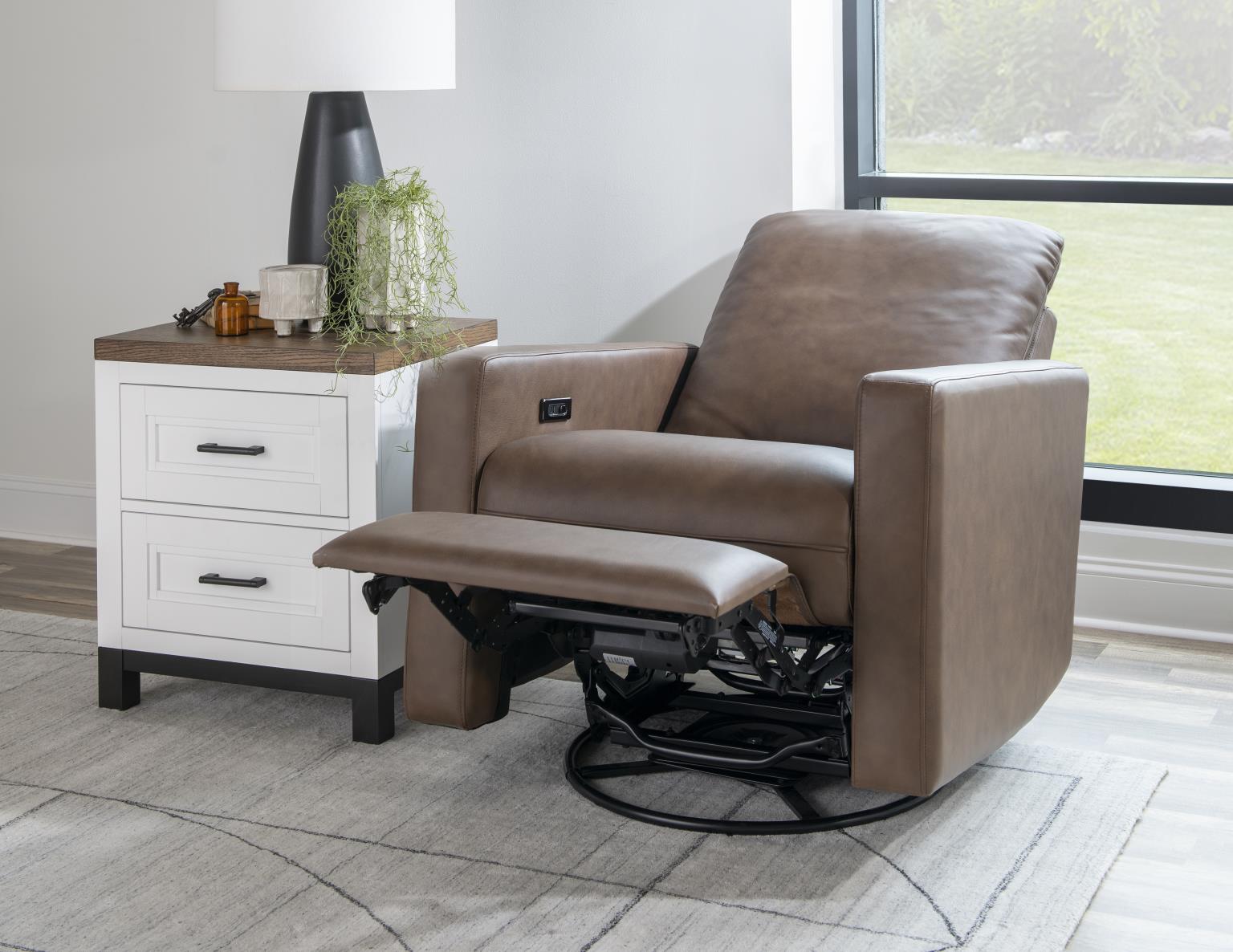 LU310 Solana Positano Clay Biscotti UP Swivel Glider Mohave LU900SG4140