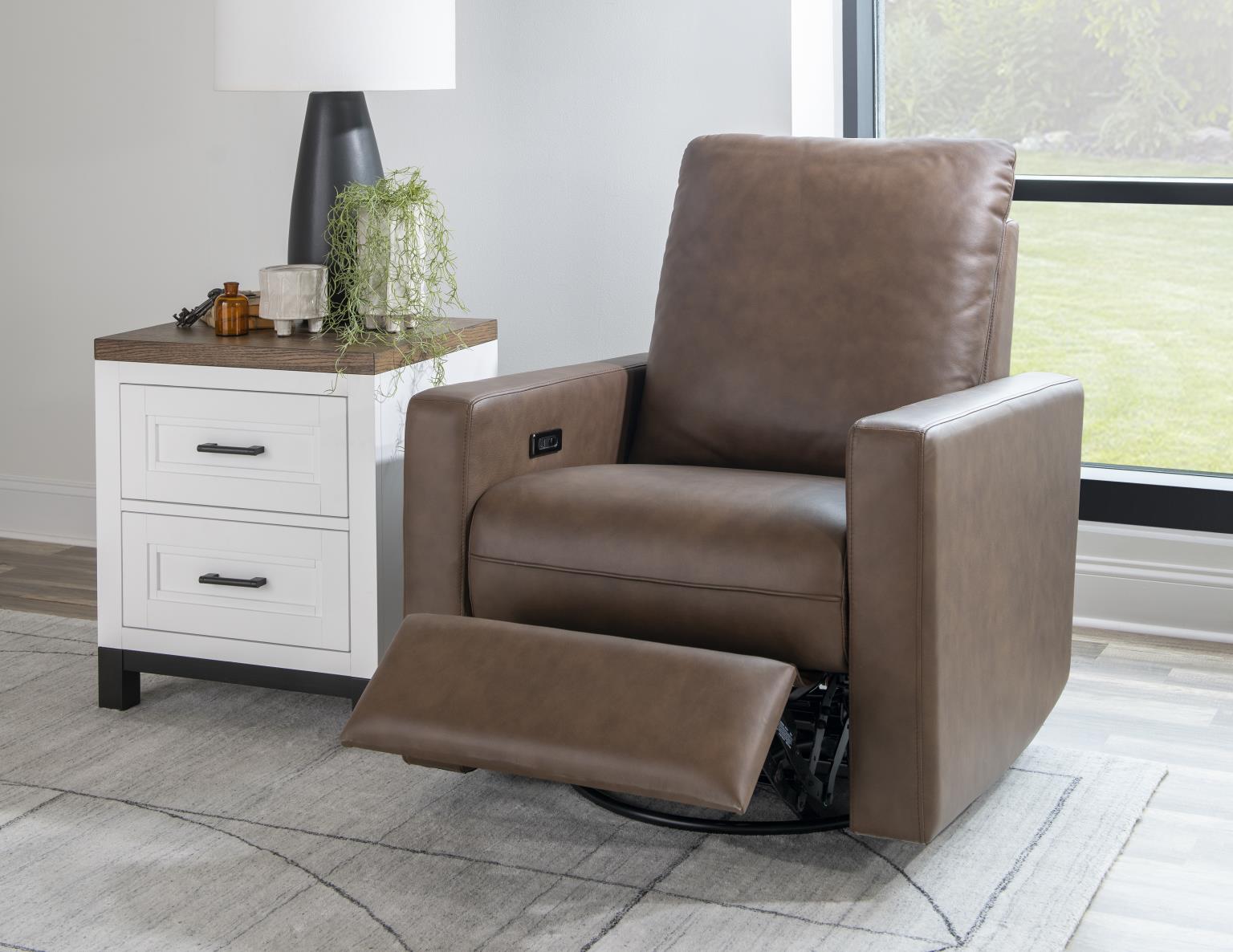 LU310 Solana Positano Clay Biscotti UP Swivel Glider Mohave LU900SG4140