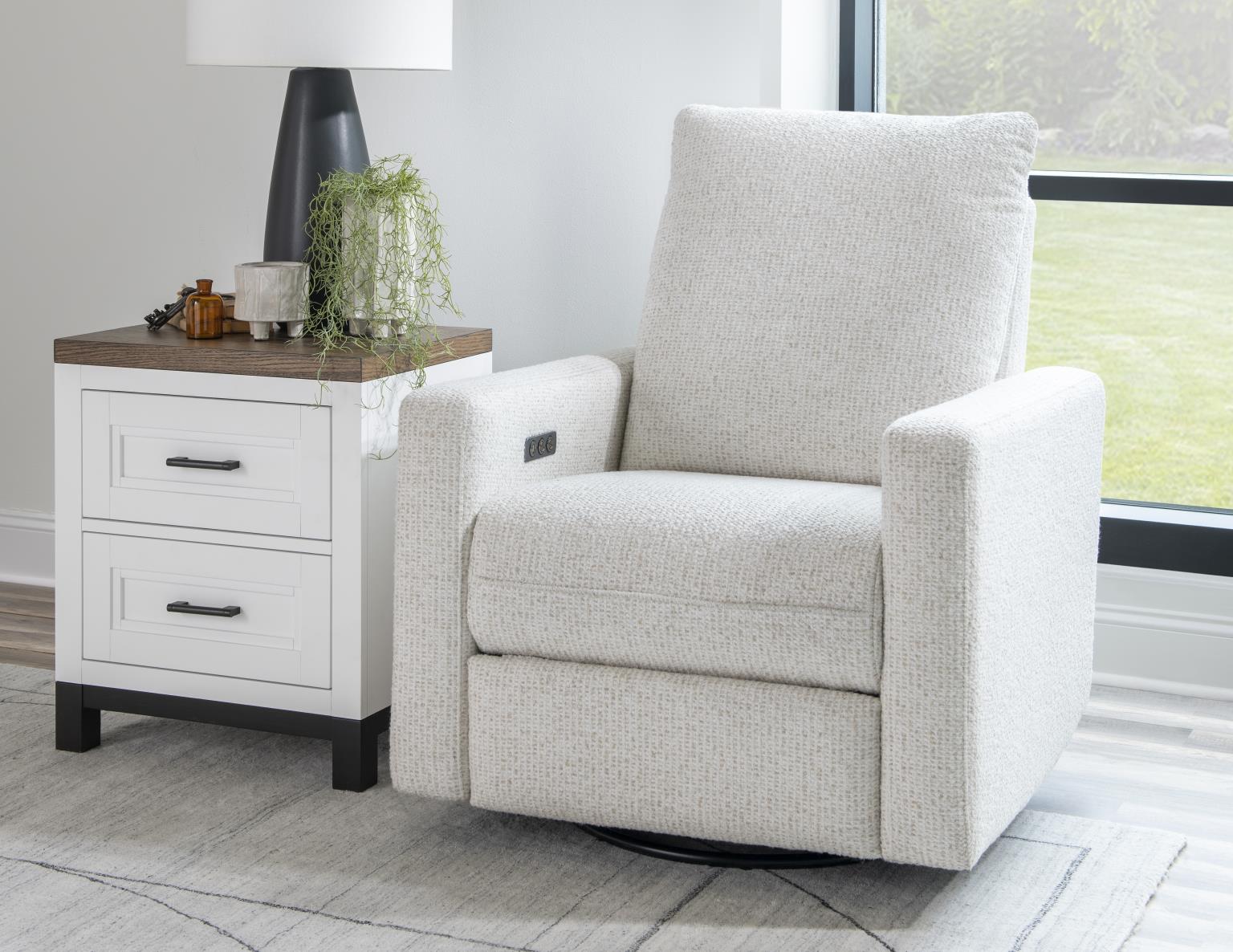 LU310 Solana Positano Clay Biscotti UP Swivel Glider Mohave LU900SG501