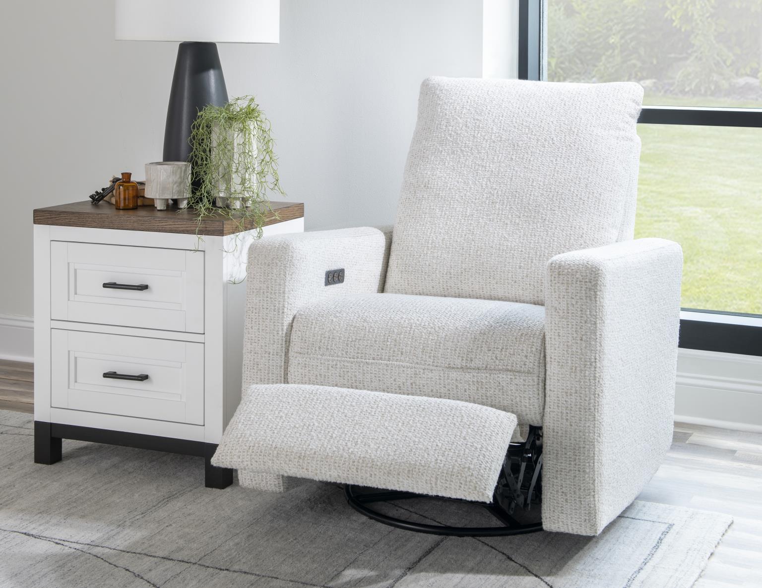 LU310 Solana Positano Clay Biscotti UP Swivel Glider Mohave LU900SG501