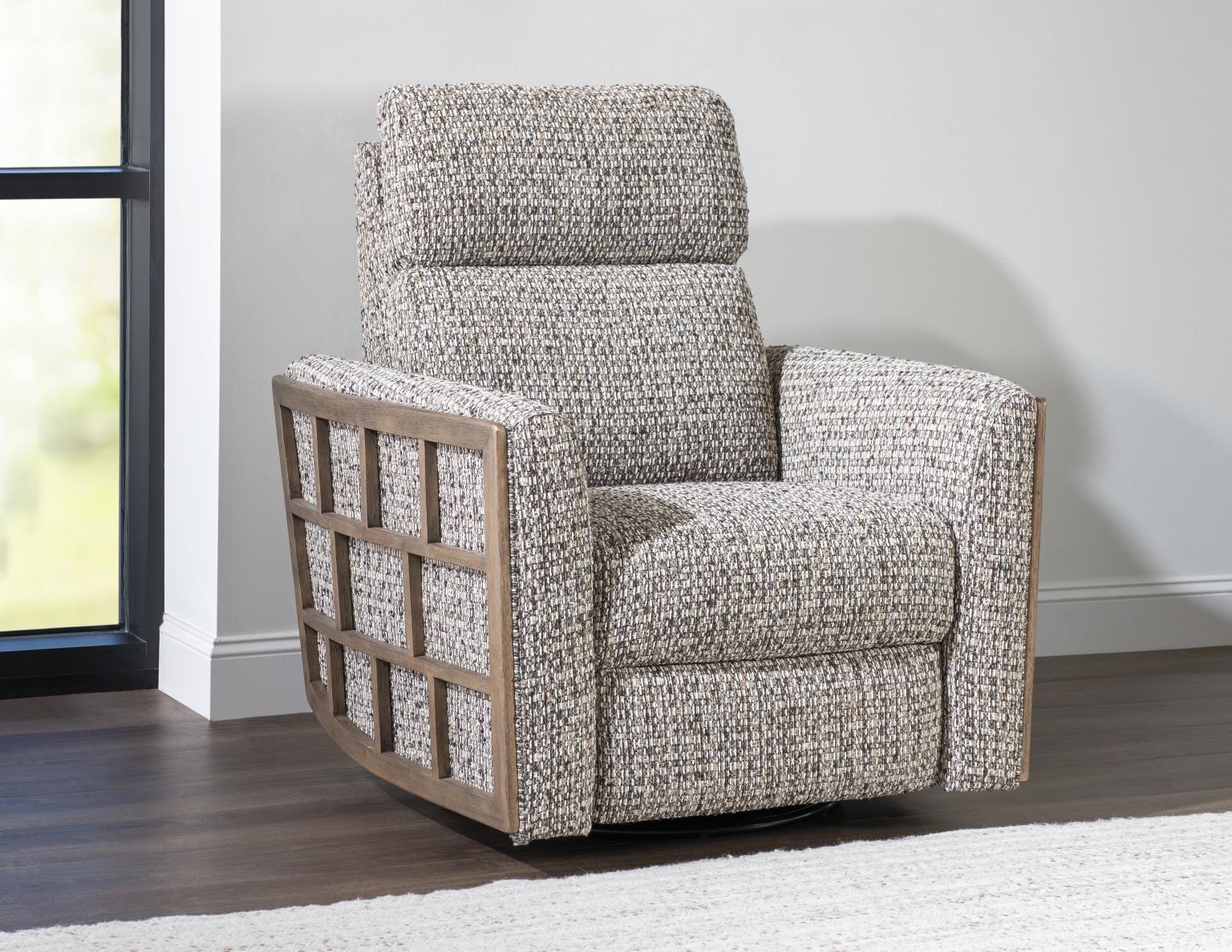 LU310 Solana Positano Clay Cobblestone UP Swivel Glider Recliner LU910SG502