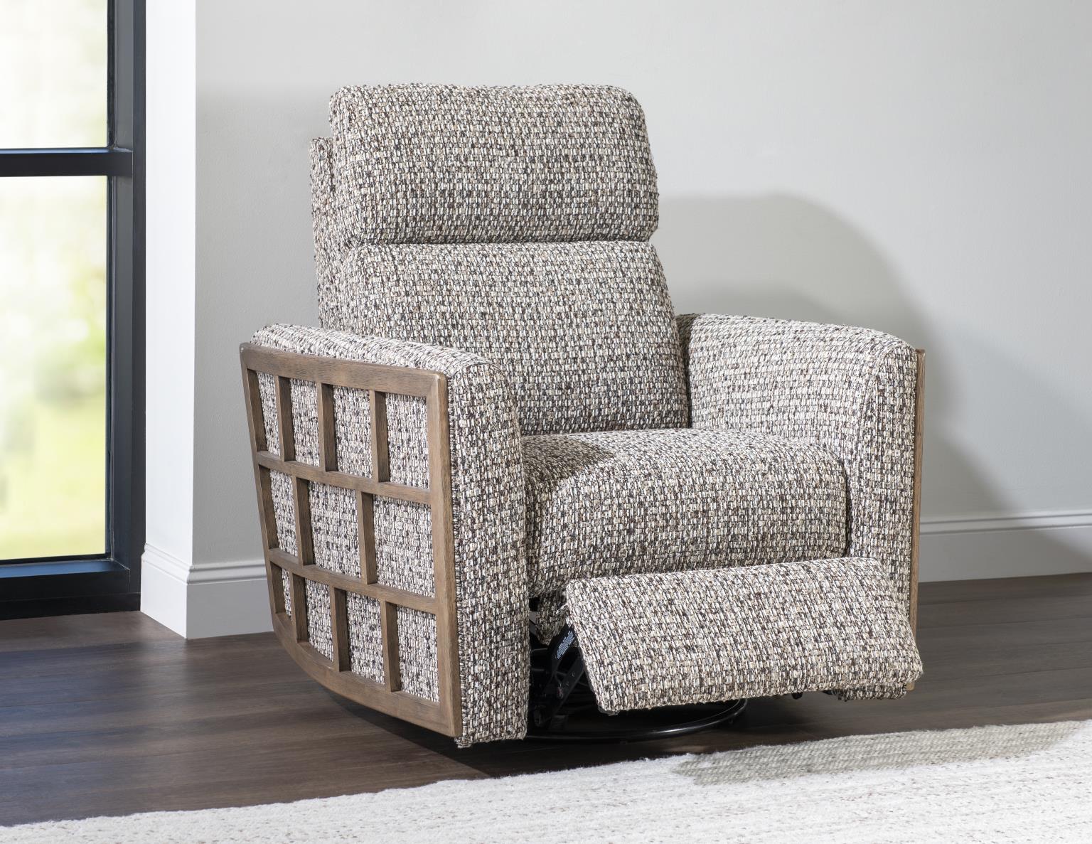LU310 Solana Positano Clay Cobblestone UP Swivel Glider Recliner LU910SG502