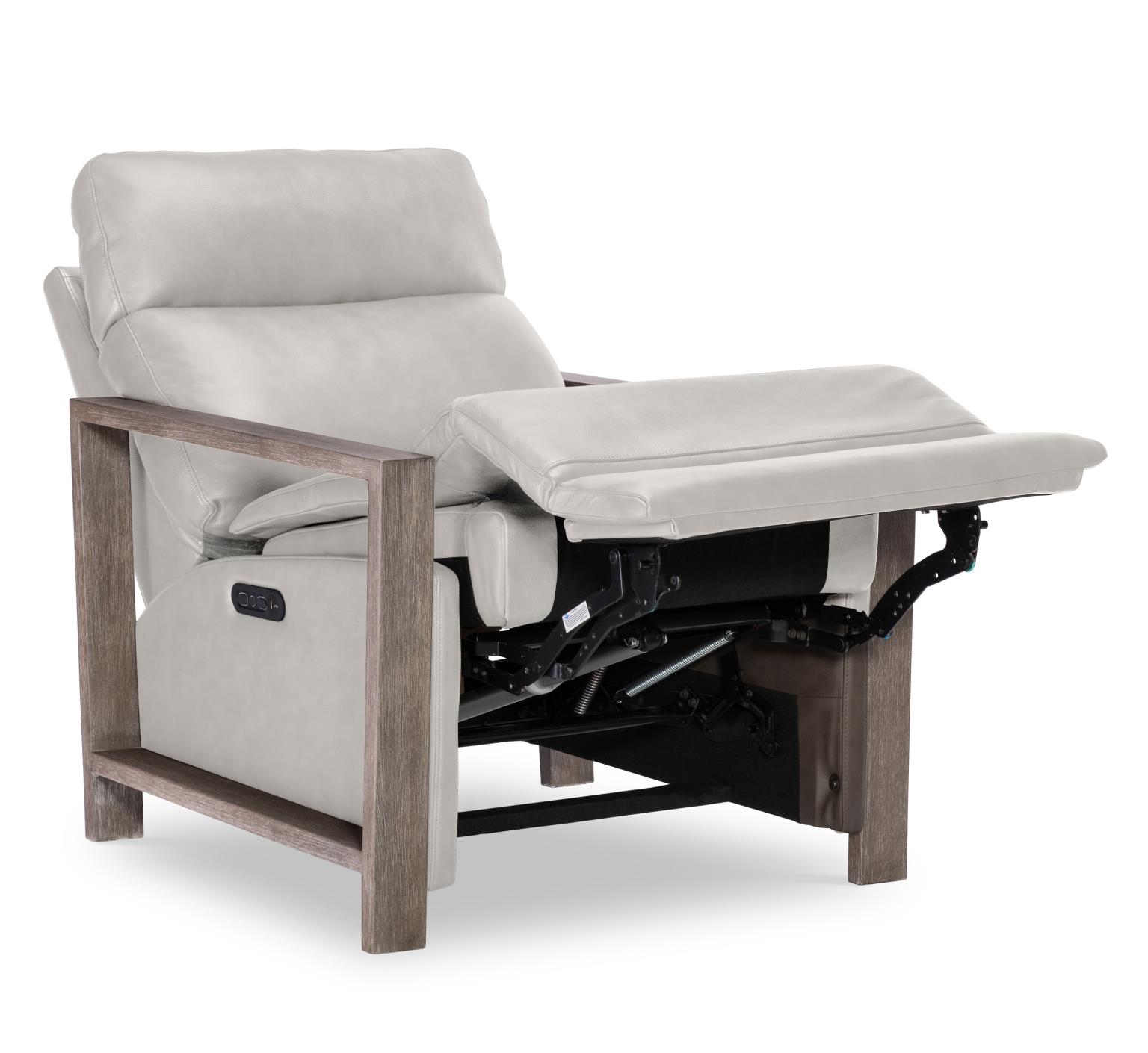 LU340 Luna Ravello Silver UP Wood Arm Recliner LU930R2W1800