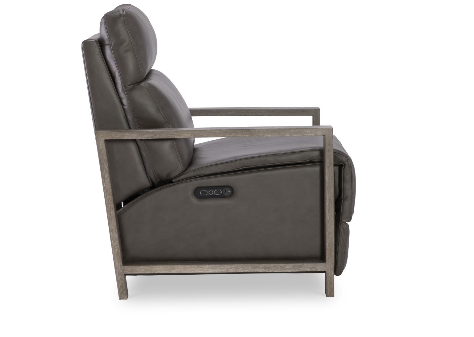 LU340 Luna Ravello Silver UP Wood Arm Recliner LU930R2W1900