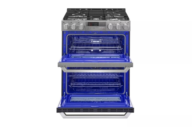 LG SIGNATURE 7.3 cu.ft. Smart wi-fi Enabled Dual Fuel Double Oven Range with ProBake Convection® view 2