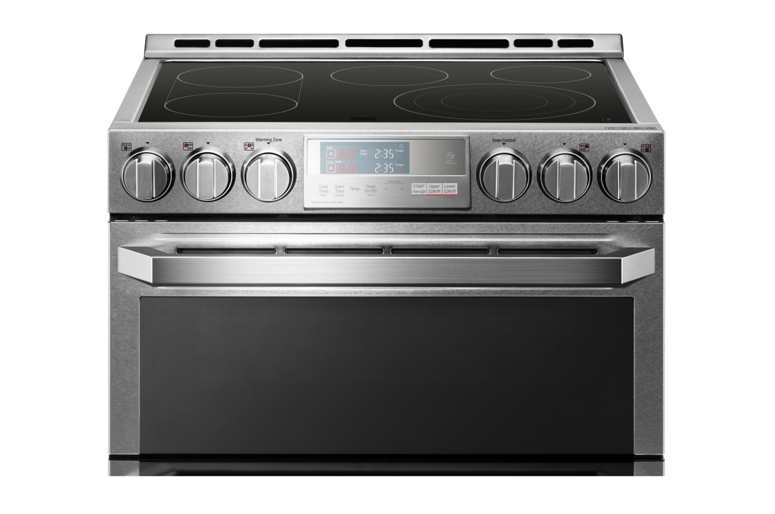 LG SIGNATURE 7.3 cu.ft. Smart wi-fi Enabled Electric Double Oven Slide-In Range with ProBake Convection® LUTE4619SN