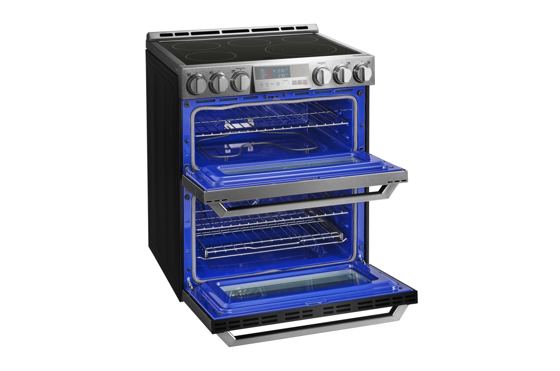 LG SIGNATURE 7.3 cu.ft. Smart wi-fi Enabled Electric Double Oven Slide-In Range with ProBake Convection® LUTE4619SN