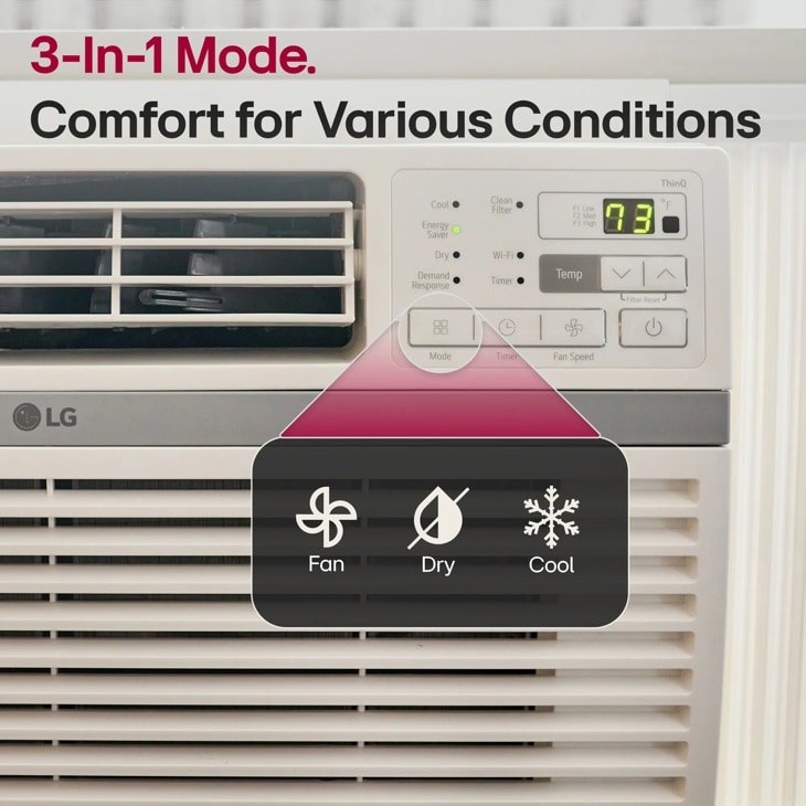 10,000 Btu Smart Wi-fi Enabled Air Conditioner | Cools Up To 550 Sq. Ft. LW1024RSMX