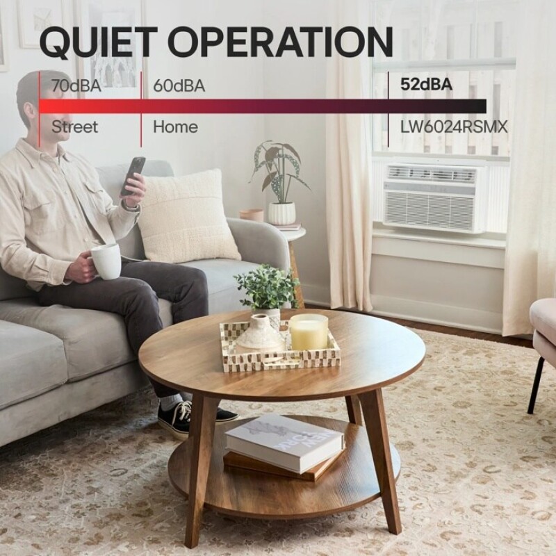 6,000 Btu Smart Wi-fi Enabled Window Air Conditioner | Up To 250 Sq. Ft. LW6024RSMX