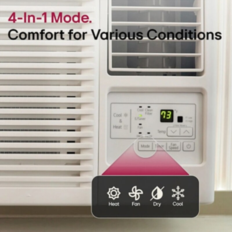 7,600 BTU Window Air Conditioner, Cooling & Heating view 4