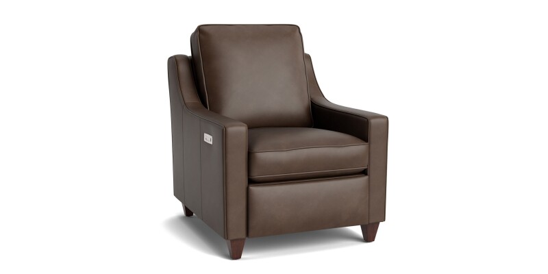 Magnificent Motion Leather Slope Arm Power Wall Recliner M00012MLM9SLOPE57