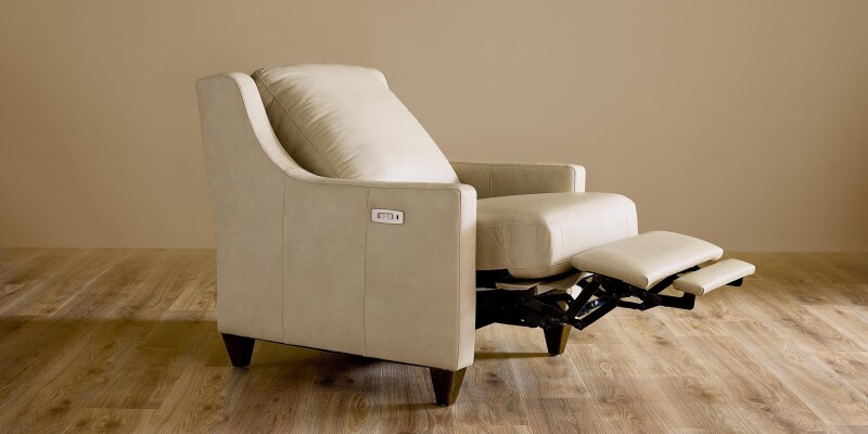 Magnificent Motion Leather Slope Arm Power Wall Recliner M00012MLM9SLOPE58