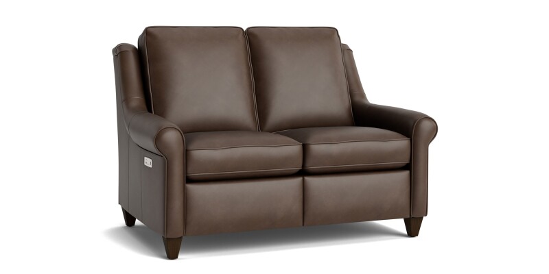 Magnificent Motion Leather Roll Arm Reclining Loveseat M00042MLM1SOCK57