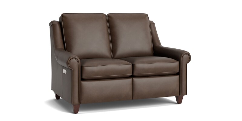 Magnificent Motion Leather Panel Arm Reclining Loveseat M00042MLM3PANEL53