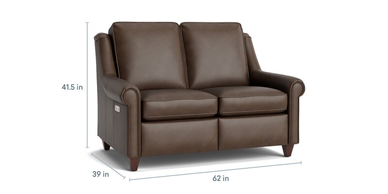 Magnificent Motion Leather Panel Arm Reclining Loveseat M00042MLM3PANEL60