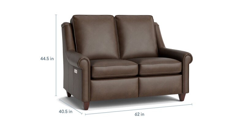 Magnificent Motion Leather Panel Arm Reclining Loveseat M00042TMLM3PANEL61
