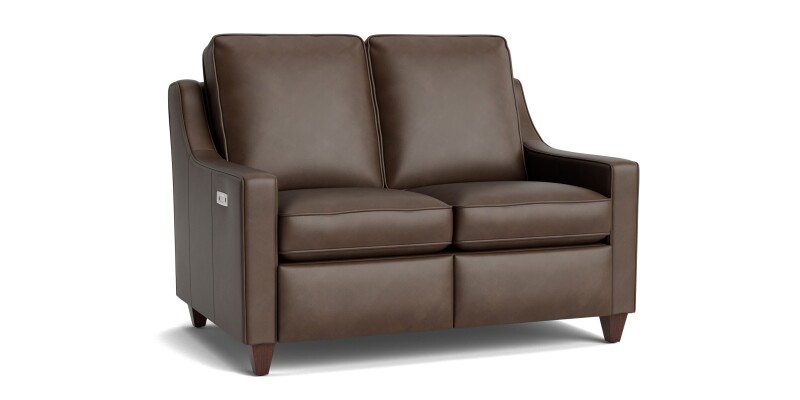 Magnificent Motion Leather Slope Arm Reclining Loveseat M00042TMLM9SLOPE54