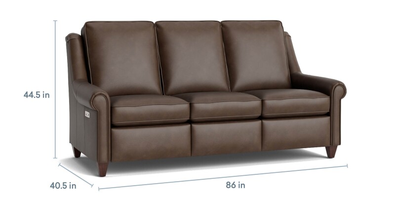 Magnificent Motion Leather Panel Arm Reclining Sofa M00072TMLM3PANEL57