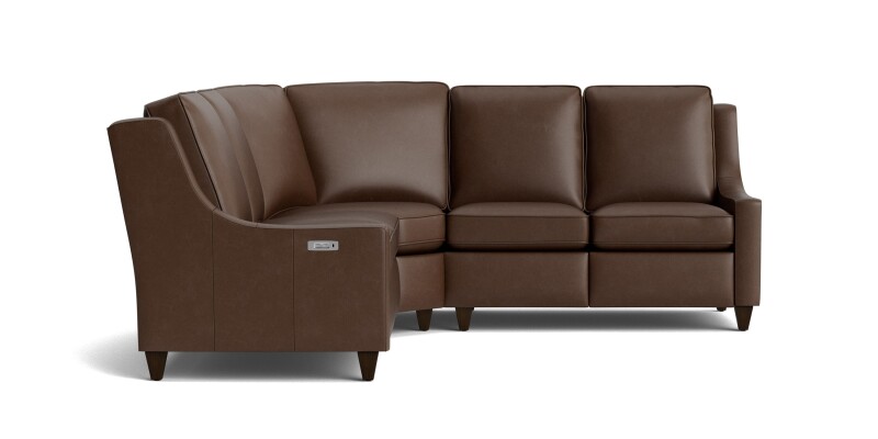 Magnificent Motion Leather Slope Arm Reclining Sectional M000LSECT3LM9SLOPEKIT53