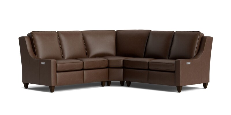 Magnificent Motion Leather Slope Arm Reclining Sectional M000LSECT3LM9SLOPEKIT61