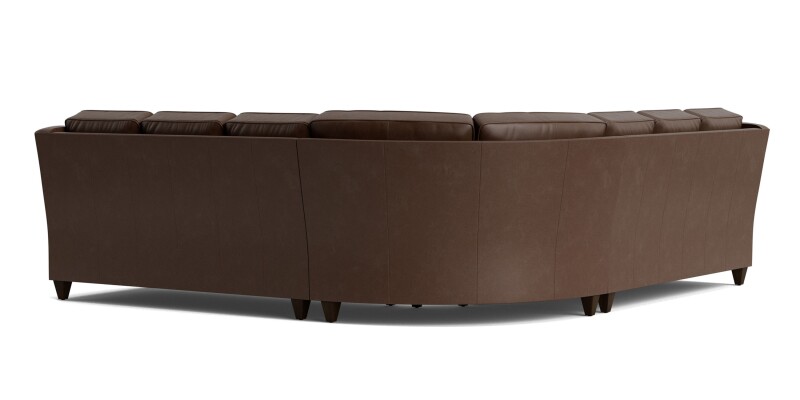 Magnificent Motion Leather Slope Arm Reclining Sectional M000LSECT5LM9SLOPEKIT56