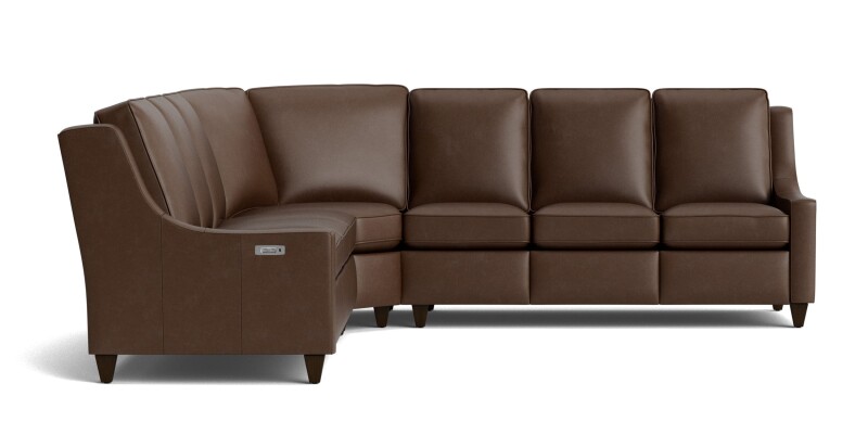 Magnificent Motion Leather Slope Arm Reclining Sectional M000LSECT5LTM9SLOPEKIT59