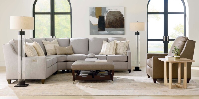 Magnificent Motion Slope Arm Reclining Sectional M000LSECT5M9SLOPEKIT26