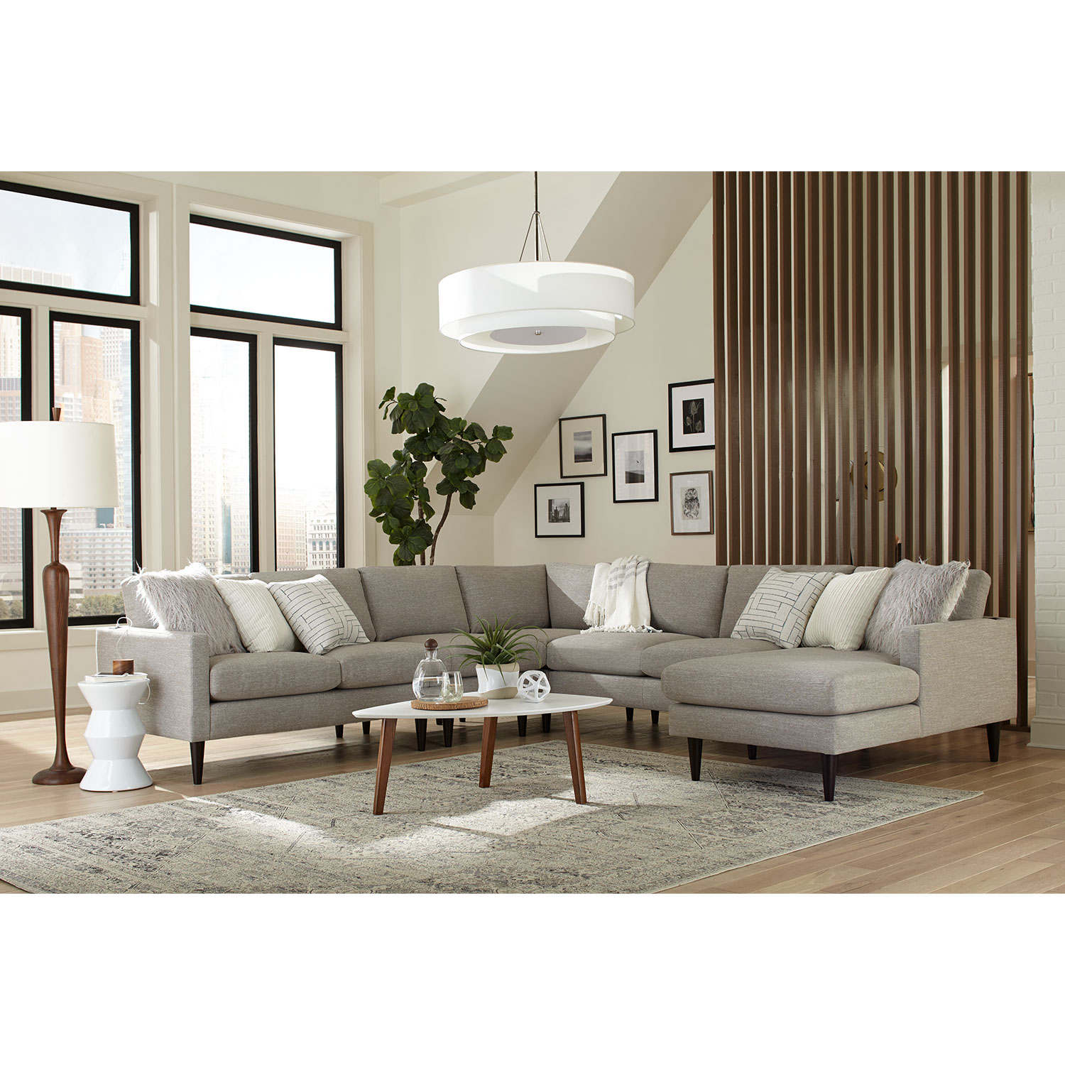 Trafton - Modern Sectional - Espresso - M10WE M10WE