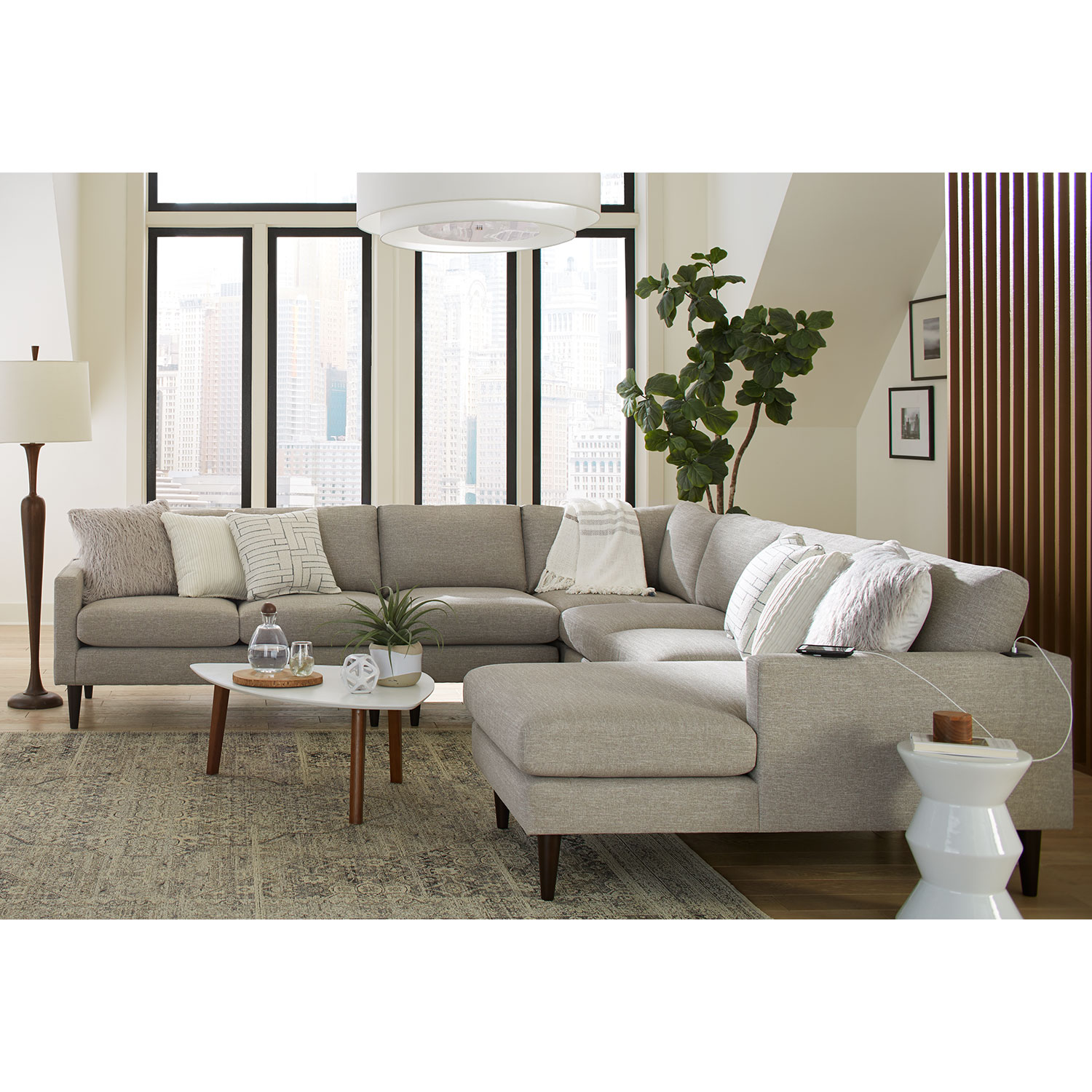 Trafton - Modern Sectional - Espresso - M10WE M10WE